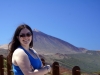 Sonya crossing the caldera's edge